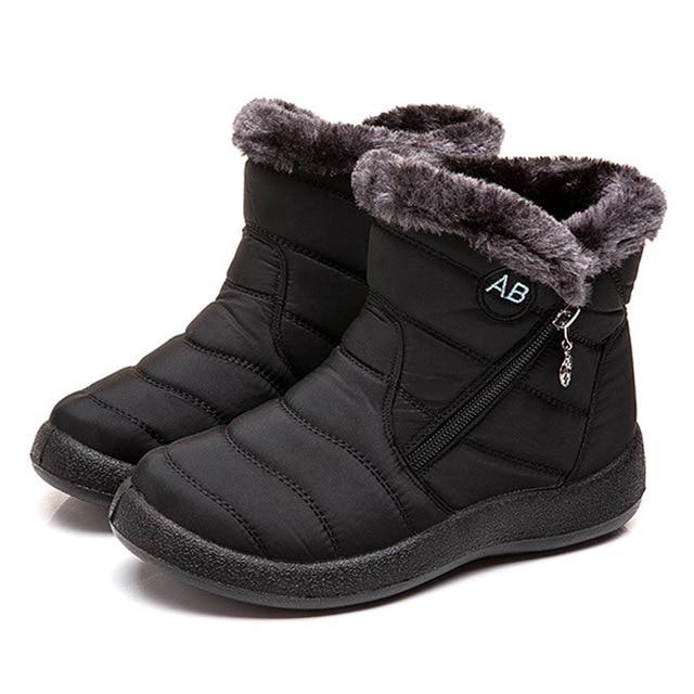 Warm Winter Snow Boots, Long Plush-Lined Unisex Boots, Waterproof and Non-Slip for Men and Women-tidenox