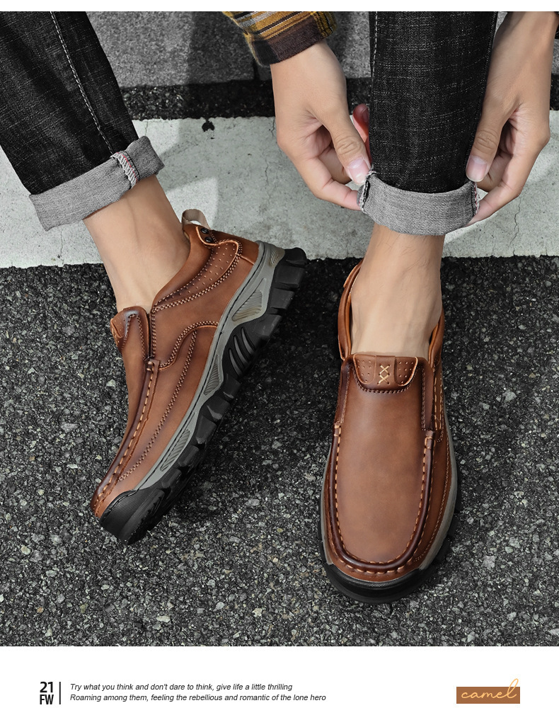 Men's Soft Insole Walking Casual Loafers-tidenox