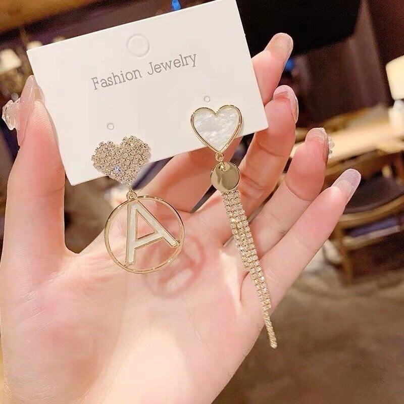 Letter Love Earrings-tidenox