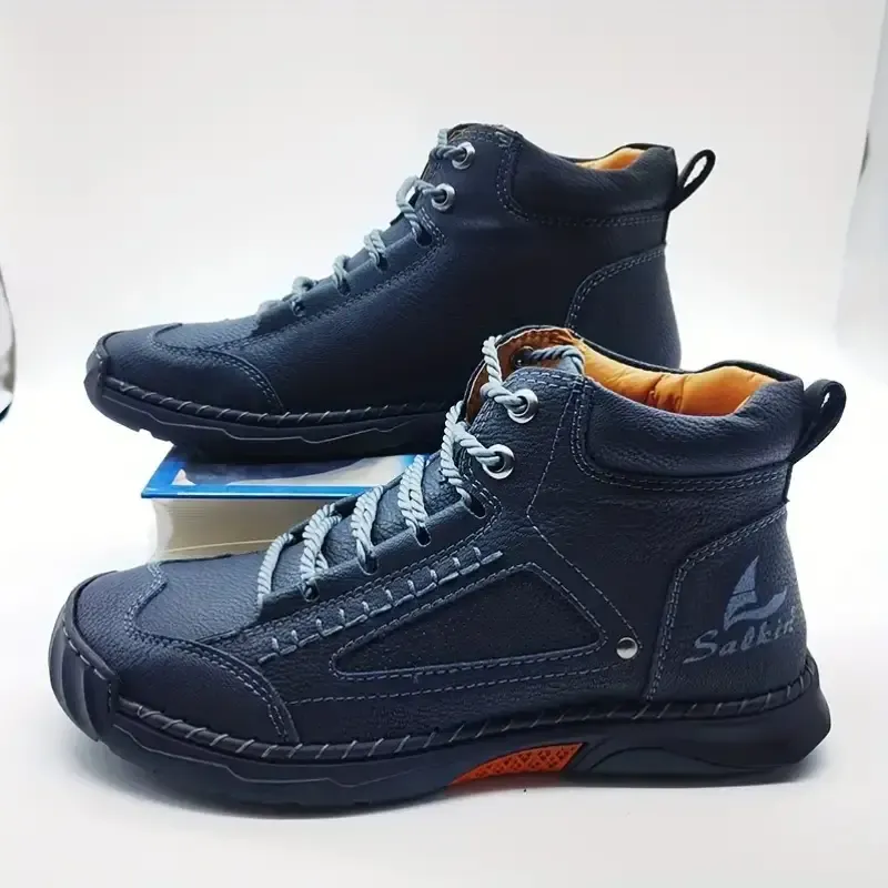 ⚡Last Day Deals 70% OFF🛒 Men's Comfortable - Leather Boots – Waterproof, Arch Support, Pressure Relief, Spacious Toe Box Outdoor Leather Shoes-tidenox