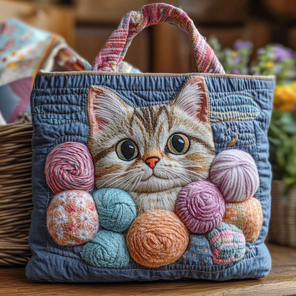 Pastel Paws Quilted Tote Bag NCU0NXD608-tidenox