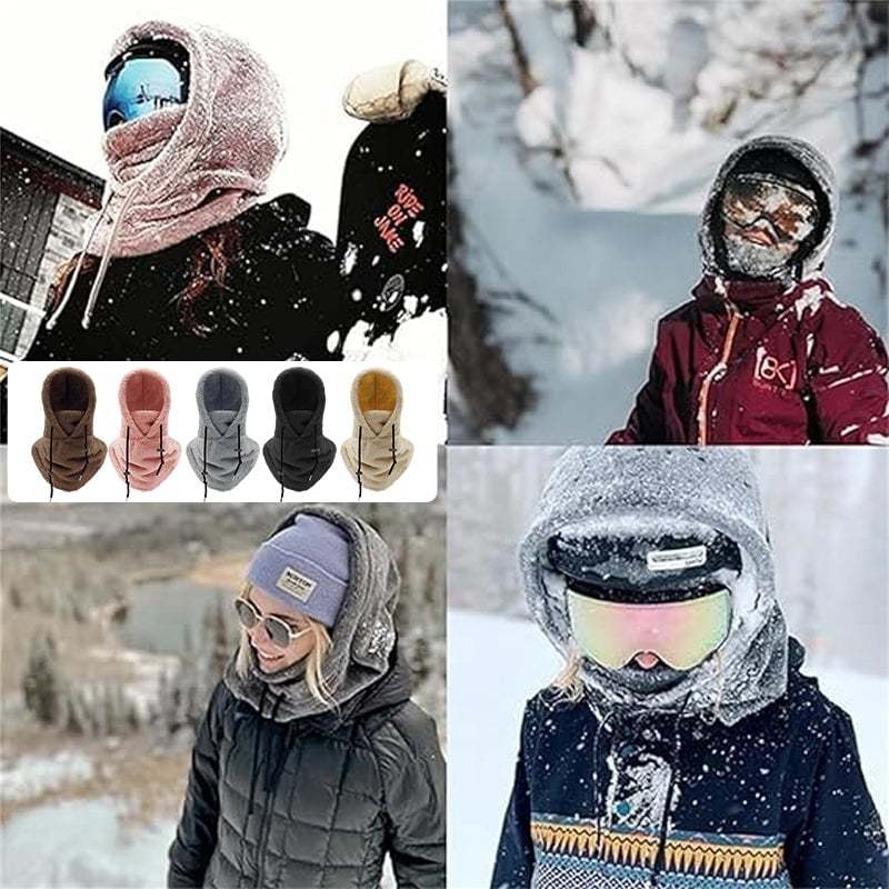 🔥2025 HOT SALE 49% OFF🔥 - Winter Outdoor Sherp Hooded Sports Windproof Mask⛷️-tidenox