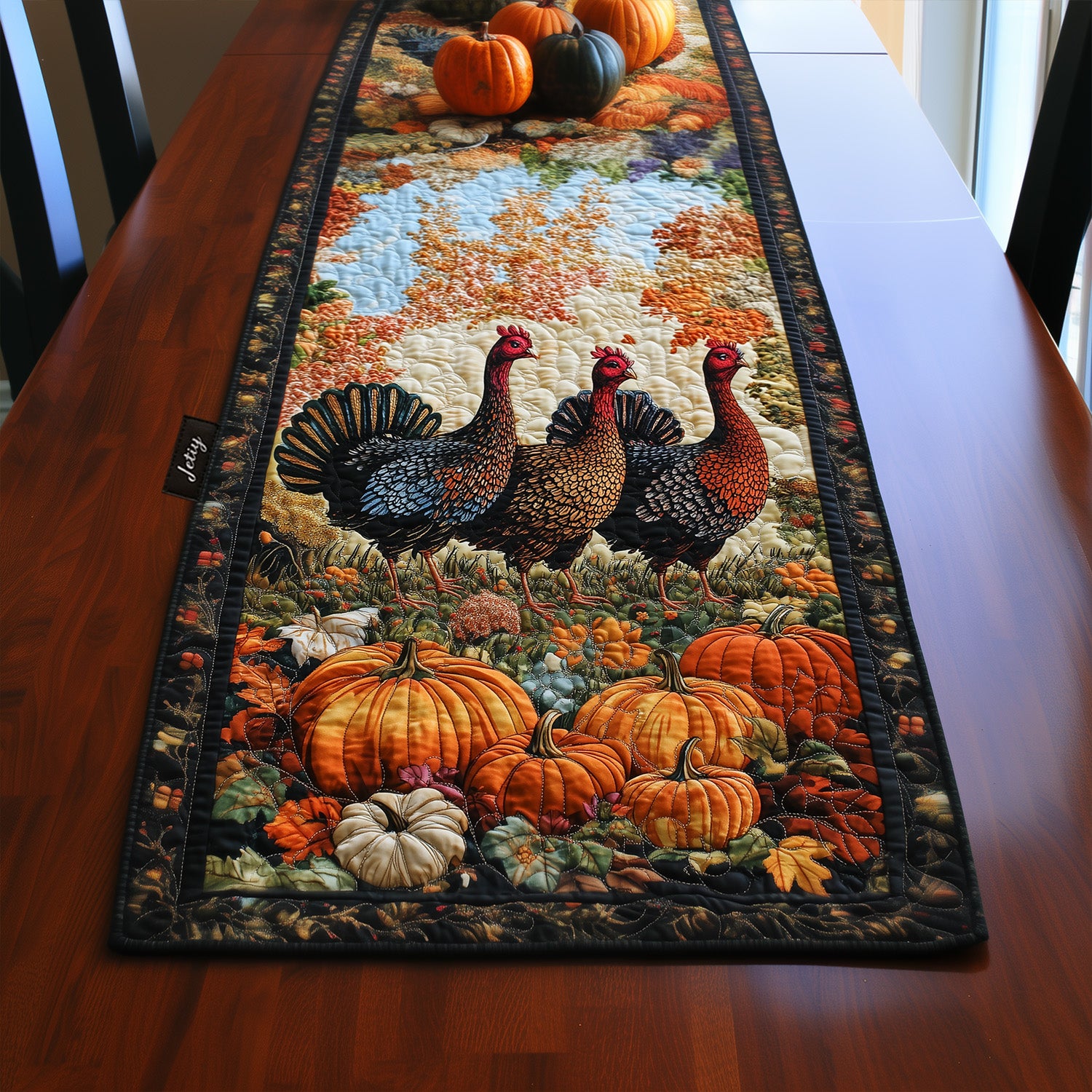 Turkey Trot Quilted Table Runner NCU0PT885-tidenox