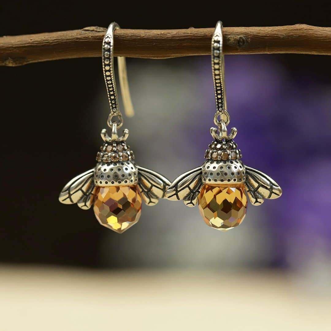 🔥Sterling Silver "Dancing Bee" Earrings-tidenox