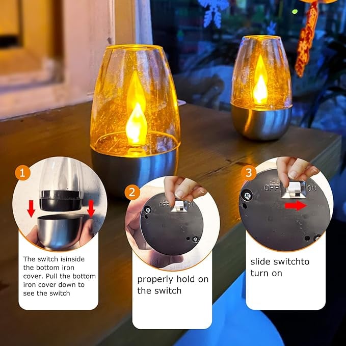 6 Pack Solar Power Tea Lights Outdoor Flameless Flicker with Dusk to Dawn Sensor