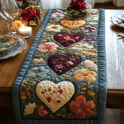 Hearts Quilted Table Runner NCU0VT99-tidenox