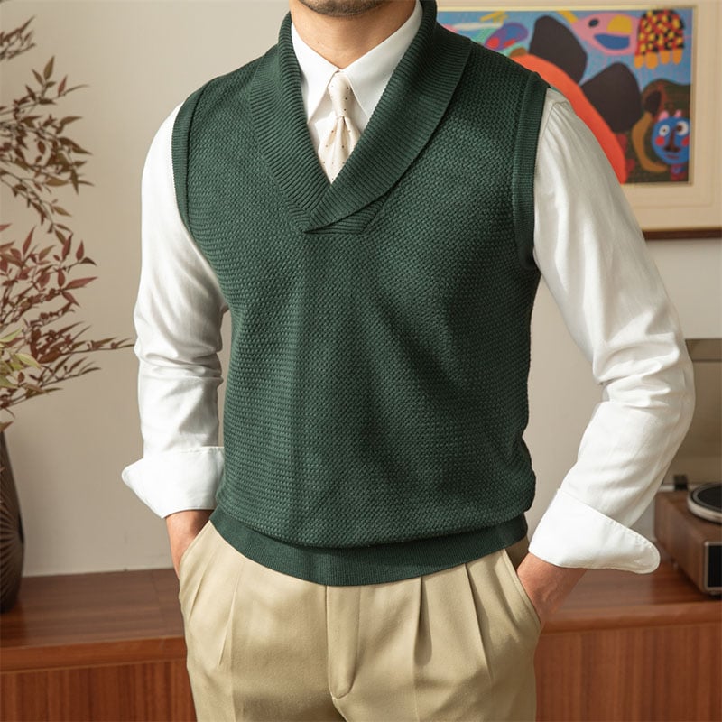 Men's Gentleman Warm Knitted Vest (Buy 2 Free Shipping)-tidenox