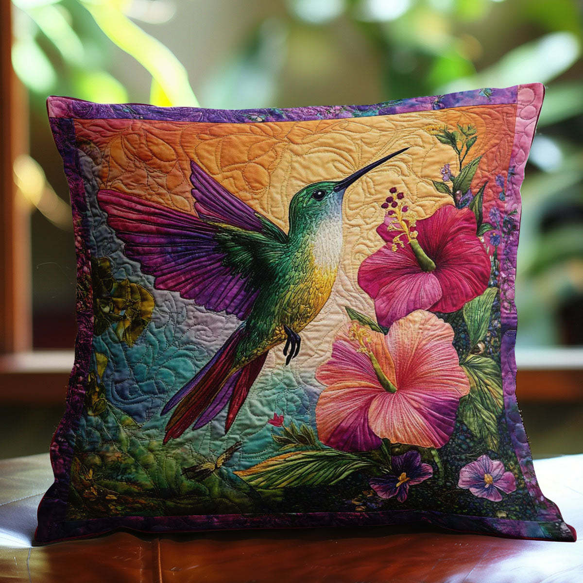 Hummingbird Bliss WN0802110CL Quilt Pillow Case-tidenox