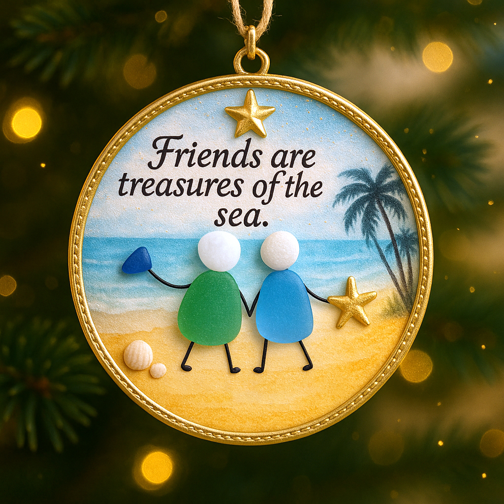 Sea Glass Friendship Ornament-tidenox