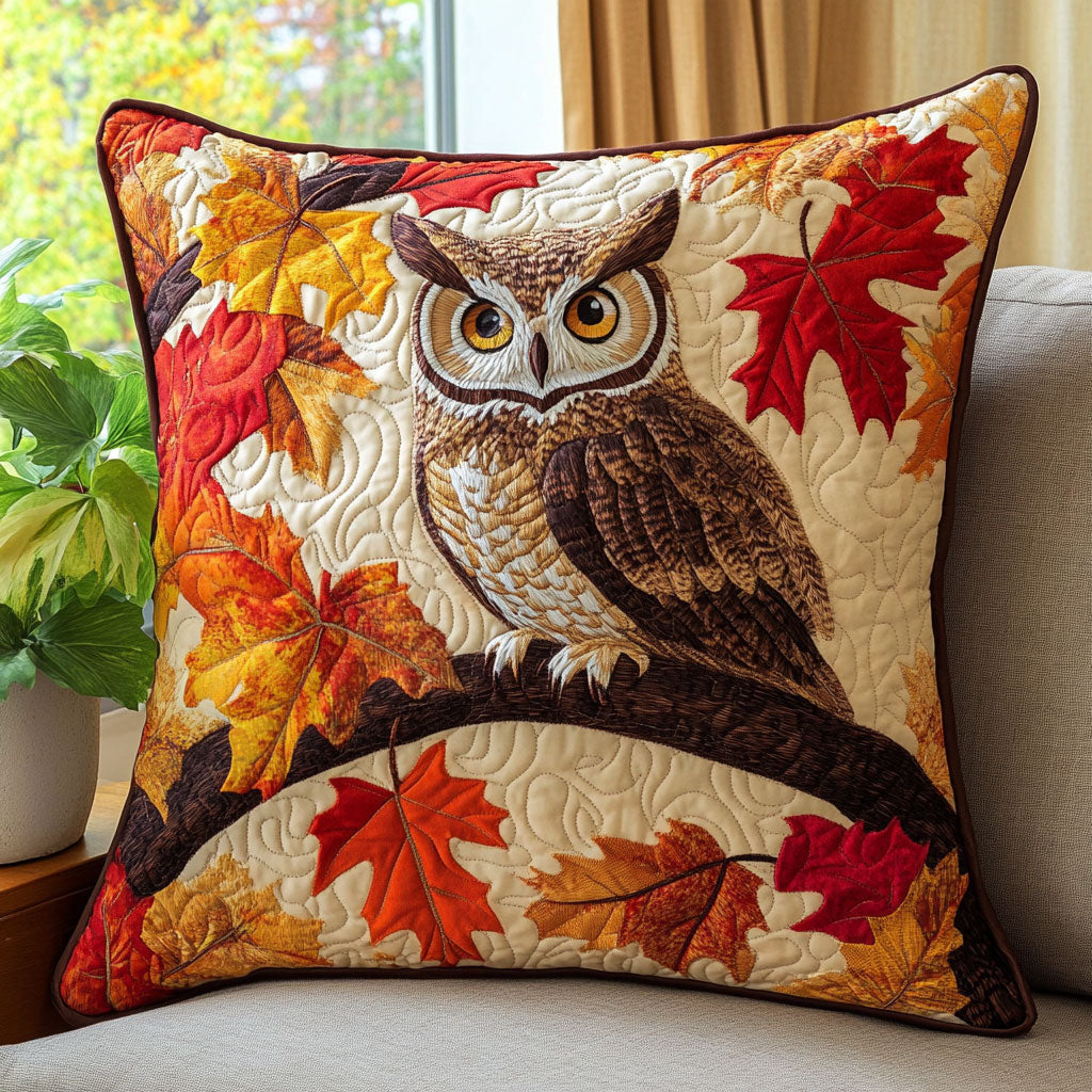Owl Fall Charm CW0407037CL Quilt Pillow Case-tidenox