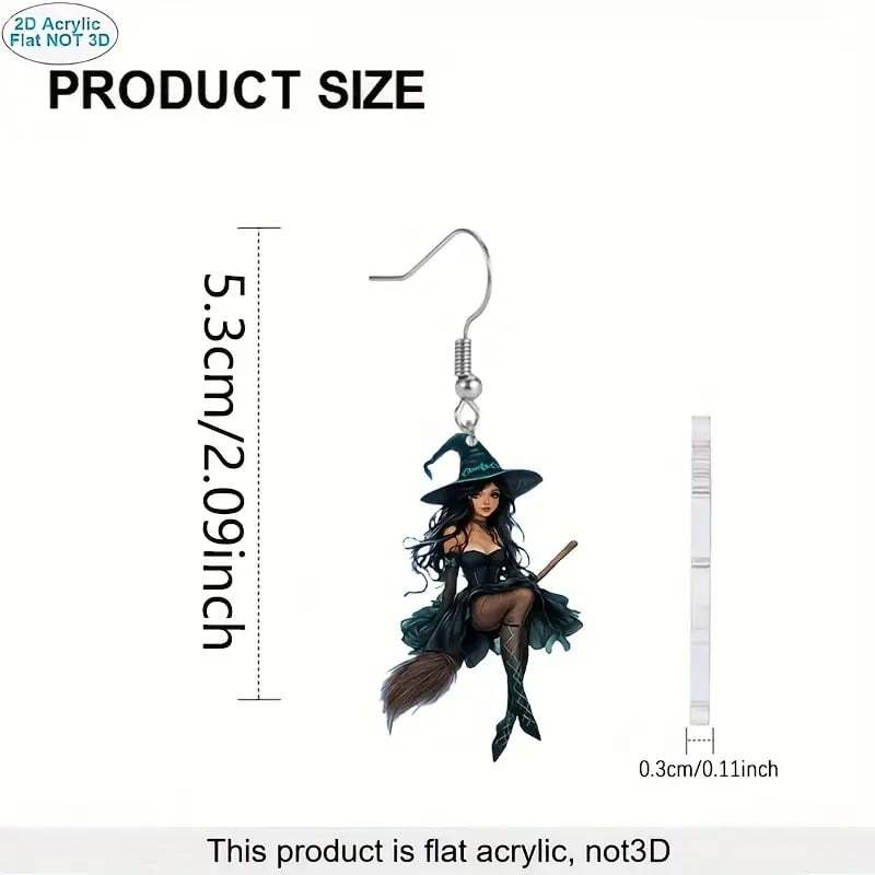 🧙‍♀️✨ Witch on Broom Earrings-tidenox