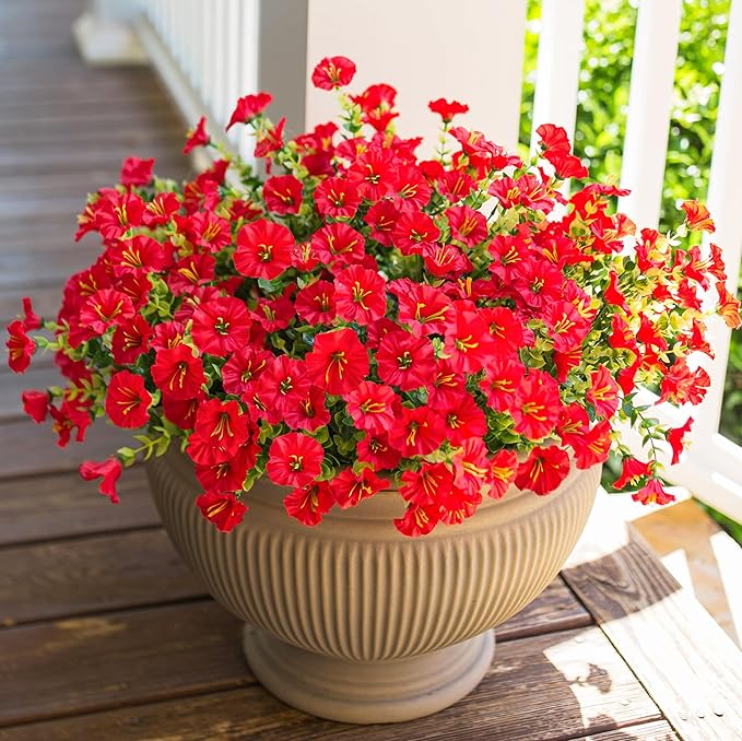 🌸 Spring Summer Home Decoration - 🌿 Fake Silk Colorful Morning Glory