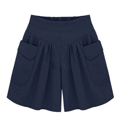 Women Beach Casual Hot Shorts with Elastic Waistband-tidenox