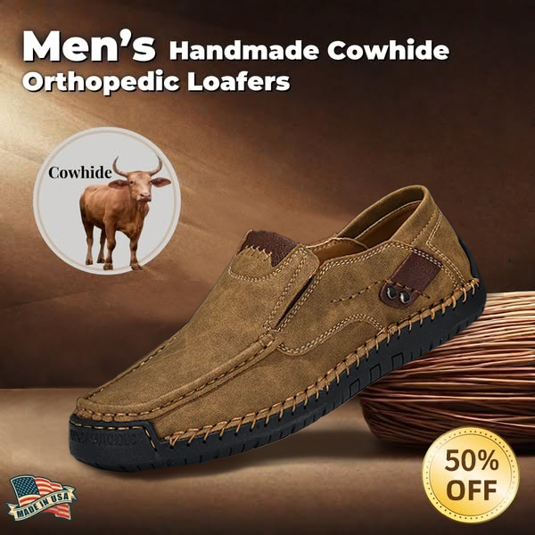 ⏰Christmas sale 70% OFF 🔥 Men's Handmade Genuine Leather Slip-On Loafers-tidenox