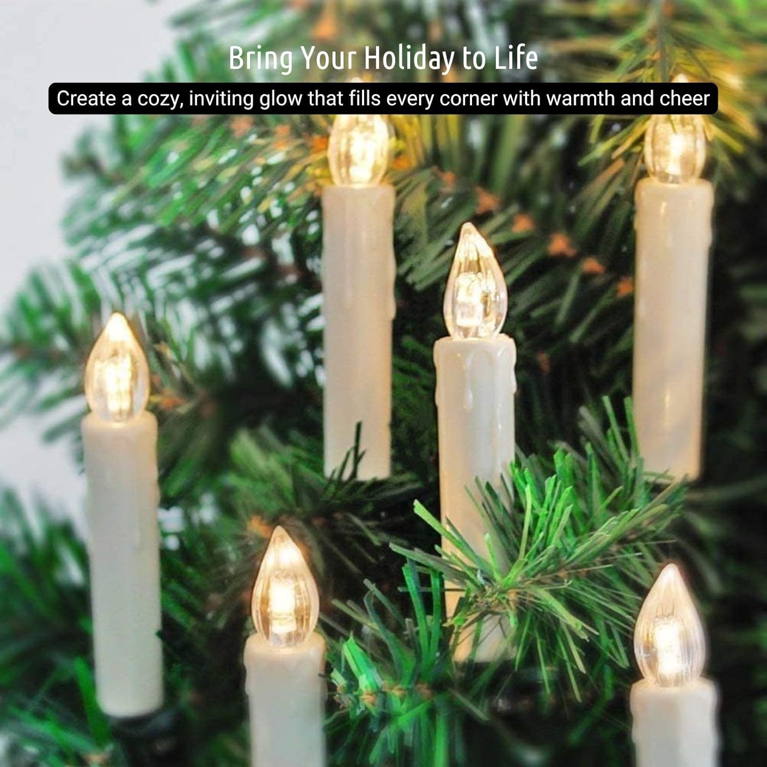 🏆Flash Sale⚡ 50K+ SOLD! Almost Gone-💥10 Pack LED Flameless Taper Candles with Remote & Removable Clips🕯️✨-tidenox