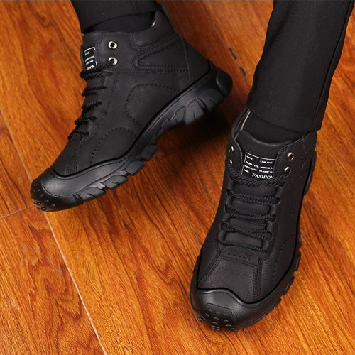 Men Orthopedic Snow Boots Plush Outdoor Ankle Winter Shoes-tidenox