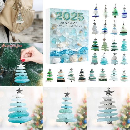 🌊Sea Glass Christmas Tree Advent Calendar | A surprise behind each door😲🎁-tidenox