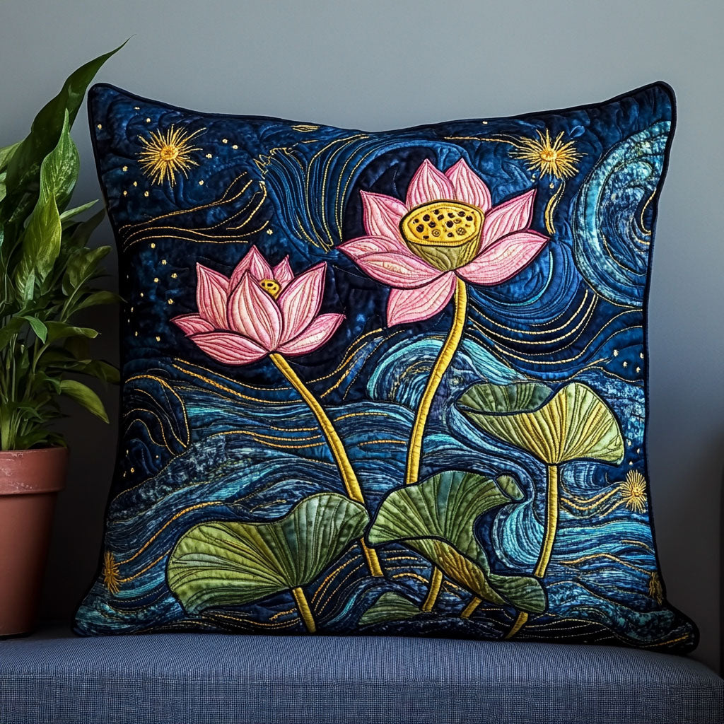 Starry Lotus Lake CW1607047CL Quilt Pillow Case-tidenox