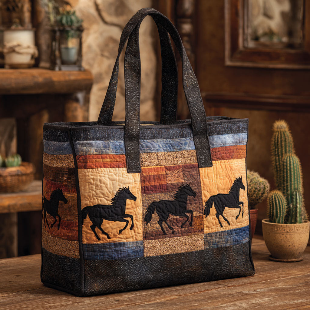 Western Whimsy Quilted Tote Bag NCU0PT8596-tidenox