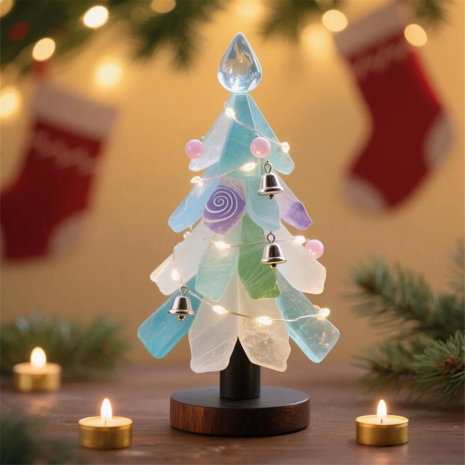 🌊Sea Glass Christmas tree-tidenox