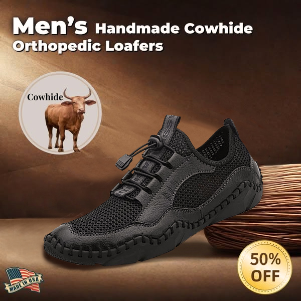 ⏰Promotion - 50% OFF🔥Men's Handmade Italian Cowhide Breathable Loafers-tidenox