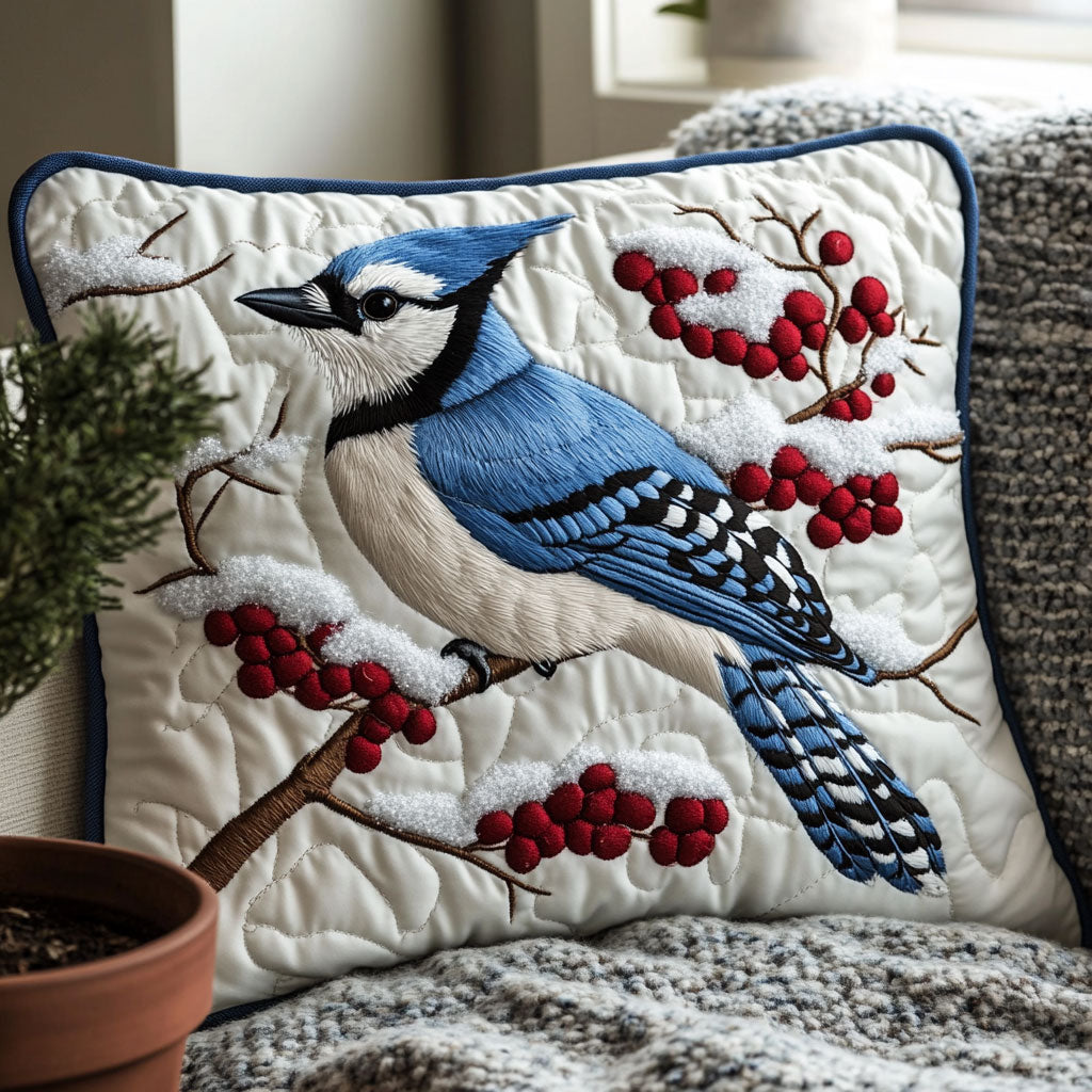 Winter Blue Jay CW2306050CL Quilt Pillow Case-tidenox