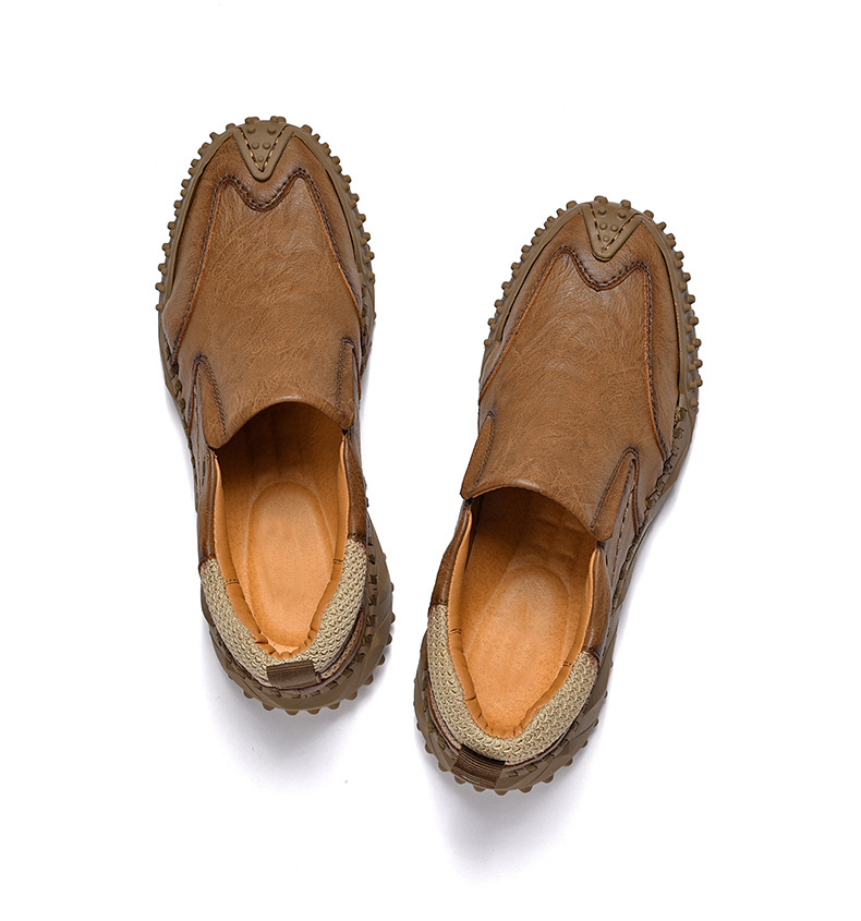 Handcrafted Men's Leather Oxford Shoes-tidenox
