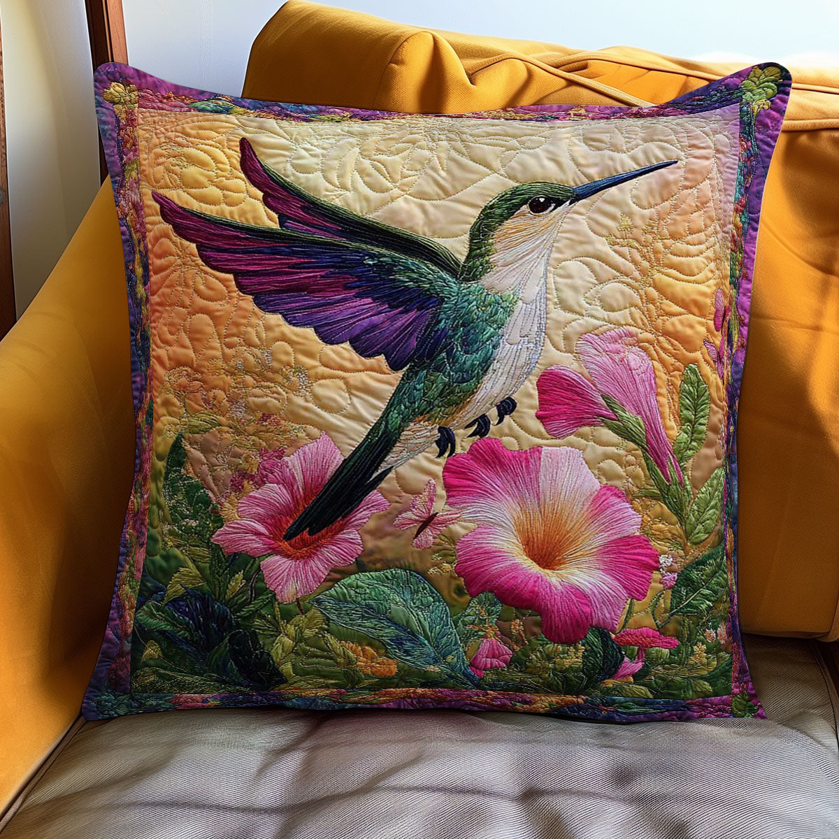 Hummingbird Paradise WN0802115CL Quilt Pillow Case-tidenox
