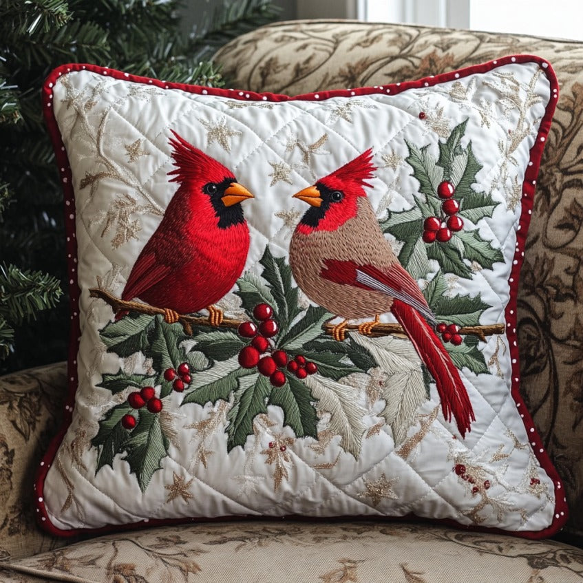 Couple Cardinals XR1809012CL Quilt Pillow Case-tidenox