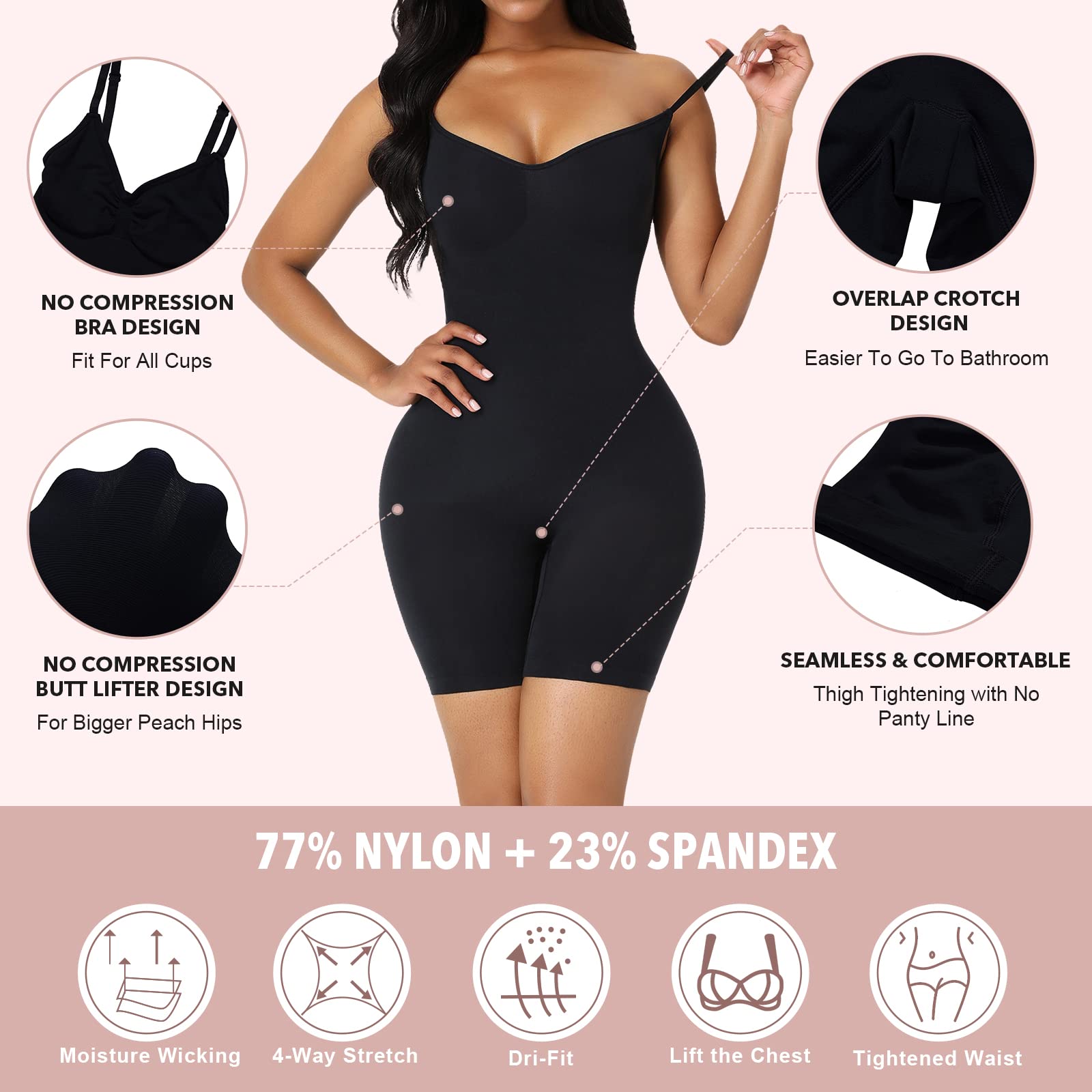 🎁Shapewear for Women Tummy Control Full Bust Body Shaper-tidenox