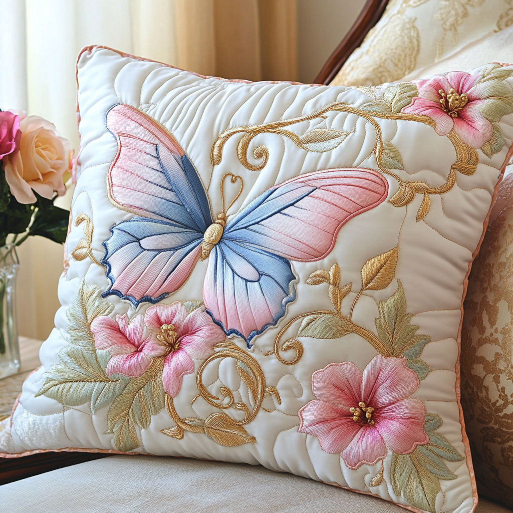 Blooming Butterfly CW1605152CL Quilt Pillow Case-tidenox
