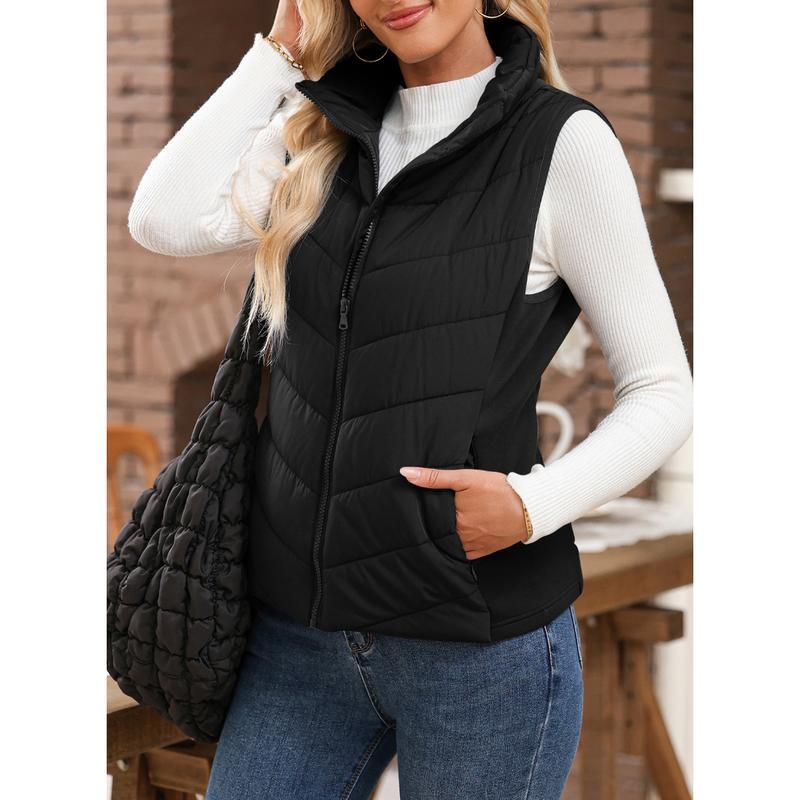 ✨️Cozy Without Bulk: Puffer Vest Women Sleeveless Zip Up Outerwear-tidenox