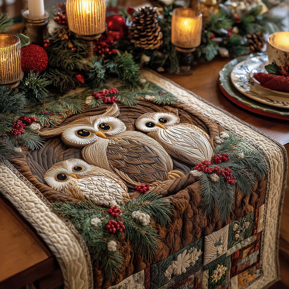 Owl Eve Quilted Table Runner NCU0TH3411-tidenox
