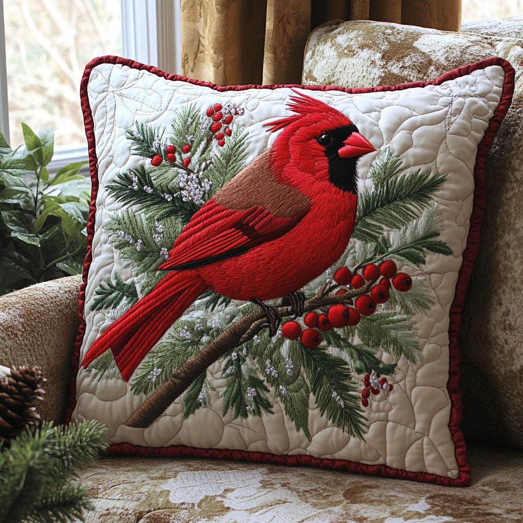 Cozy Cardinal CW0807013CL Quilt Pillow Case-tidenox