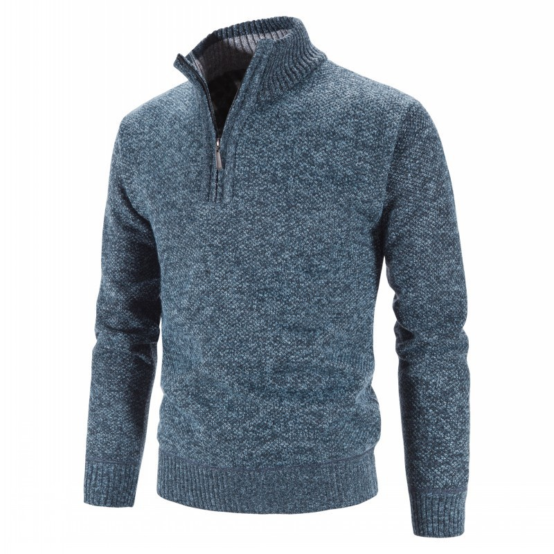 Men's Cashmere Zip Sweater-tidenox