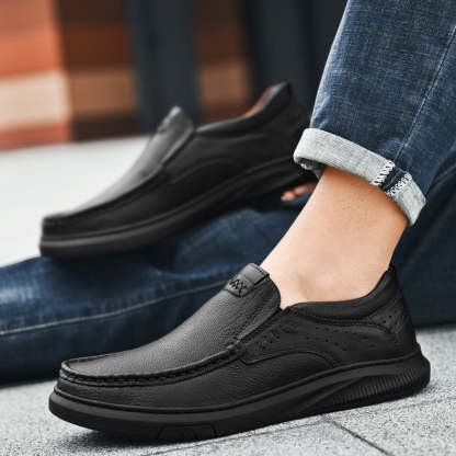 Men's Comfortable Genuine Leather Orthopedic Loafers-tidenox