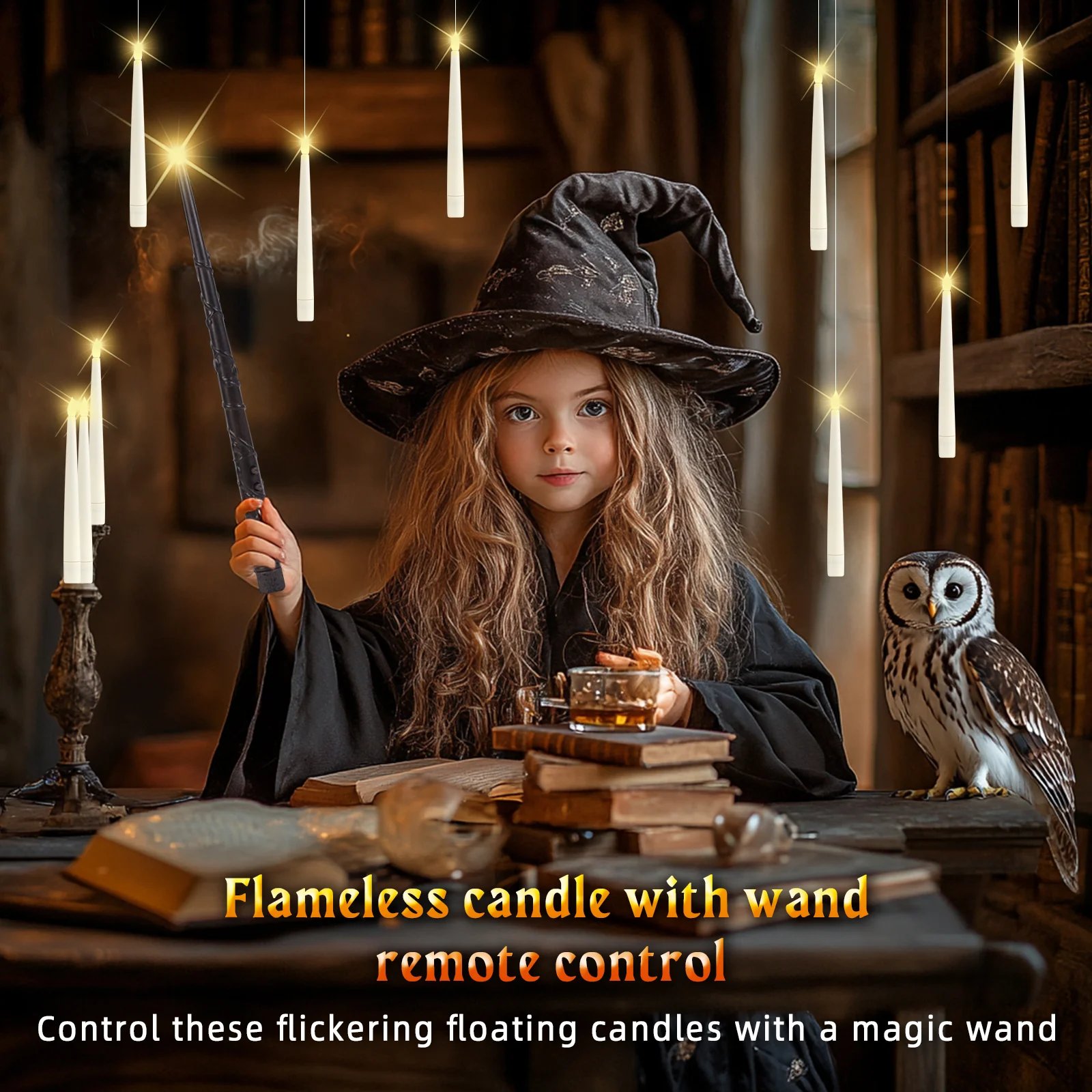 Floating Candles with Wand🎃