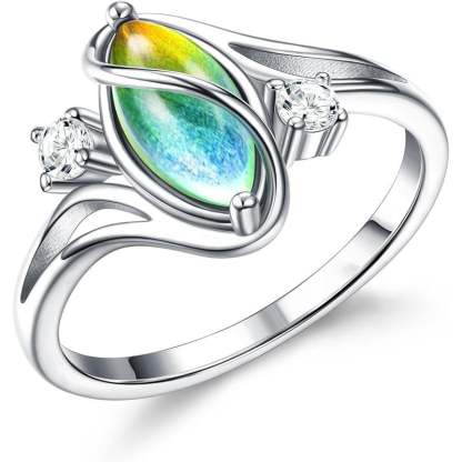 🎁Exquisite Color Change Mood Rings Moonstone for Women