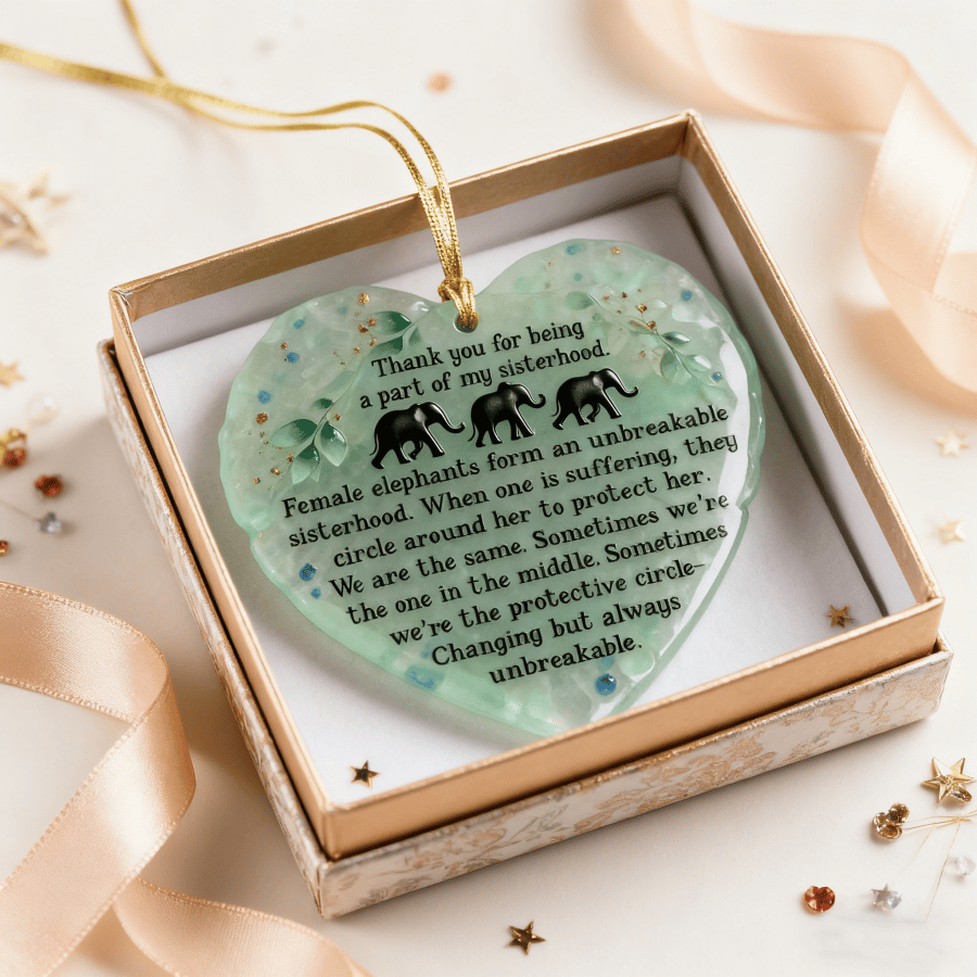 🎁🐘Elephant Sea Glass Friendship Keepsake-tidenox