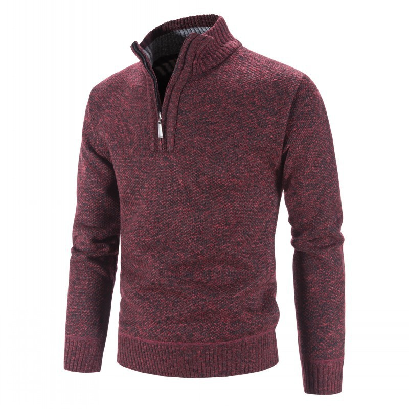 Men's Cashmere Zip Sweater-tidenox