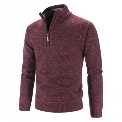 Men's Cashmere Zip Sweater-tidenox