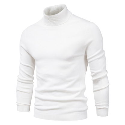 Men's Turtleneck Basic Cashmere Base Sweater-tidenox