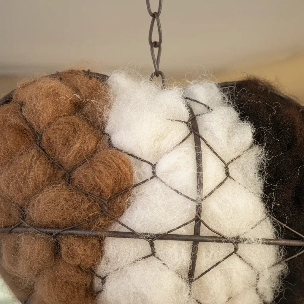 ❤️🔥 🕊️🏡Handmade Natural Alpaca Fiber Bird Nesting Heart❤️A Cozy Gift for Birds