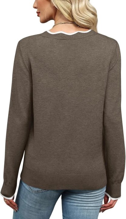 ✨Womens Cozy Lightweight V Neck Sweaters Pullover(BUY 2 FREE SHIPPING)-tidenox