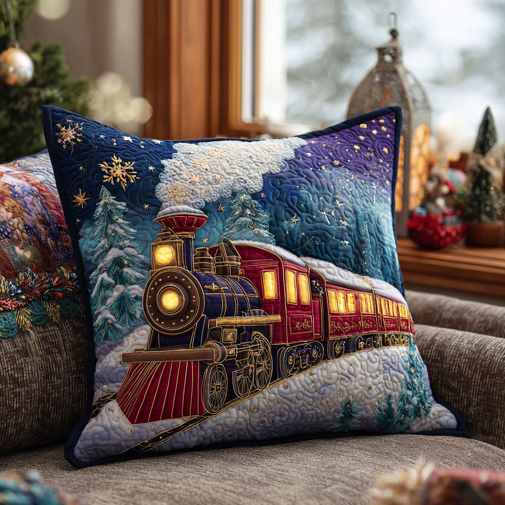Christmas Train CW0110058CL Quilt Pillow Case-tidenox