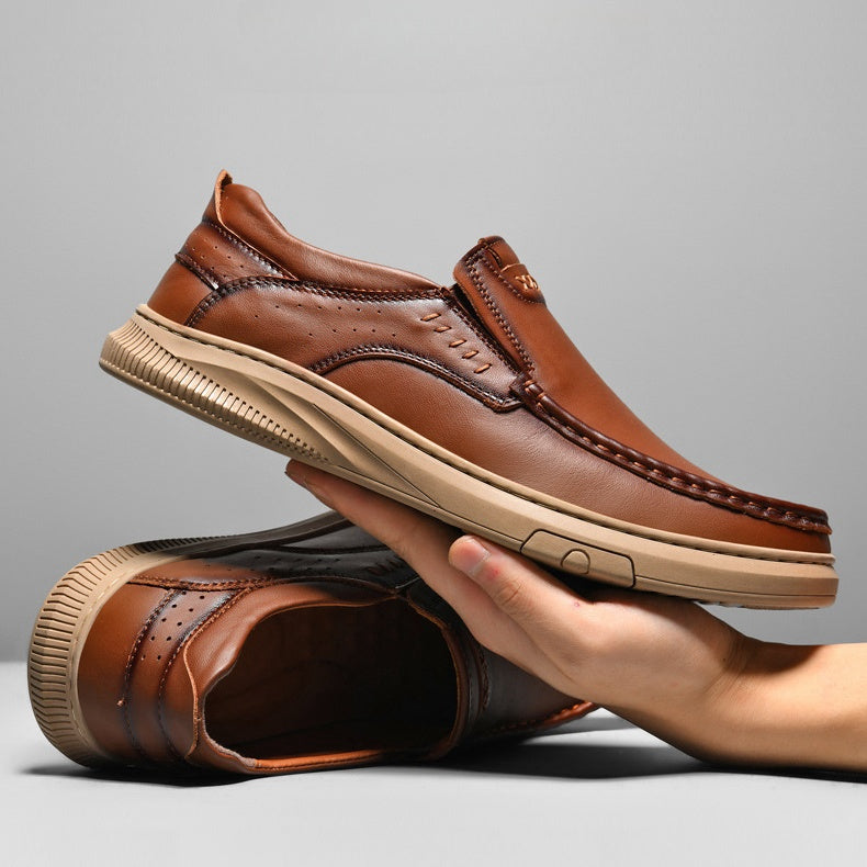 Men's Comfortable Genuine Leather Orthopedic Loafers-tidenox