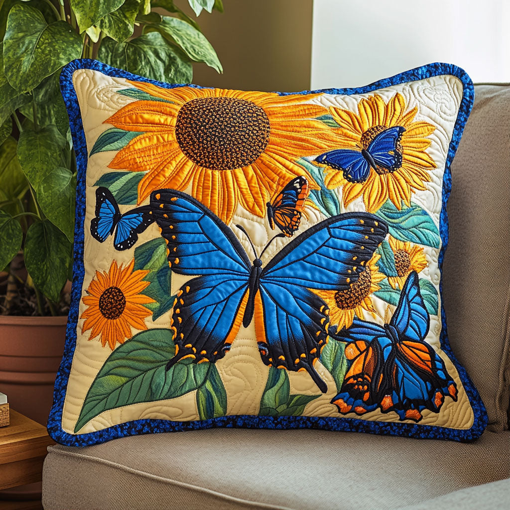 Sunflower Butterfly CW1507044CL Quilt Pillow Case-tidenox