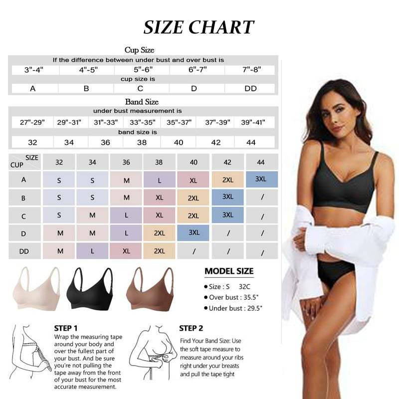 Womens Seamless Bra No Underwire Comfort Push Up Bras Buttery Soft Wireless Bralette Full Coverage Sport Everyday Bra-tidenox