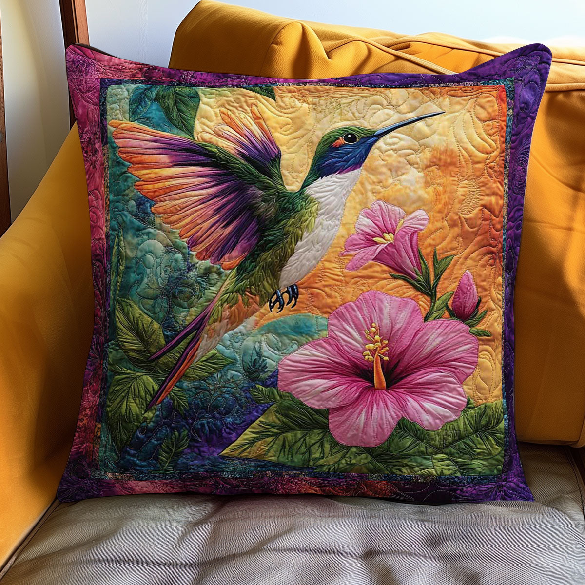 Hummingbird Enchantment WN0802111CL Quilt Pillow Case-tidenox