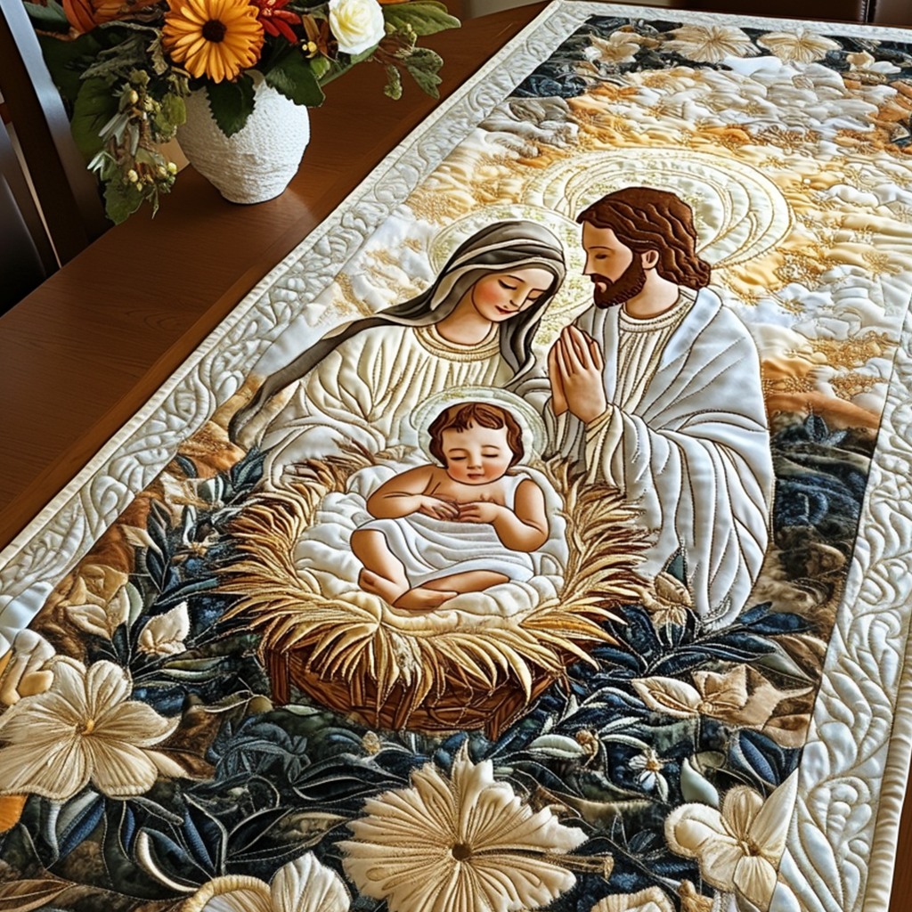 Divine Manger Quilted Table Runner NCU0NT1426-tidenox